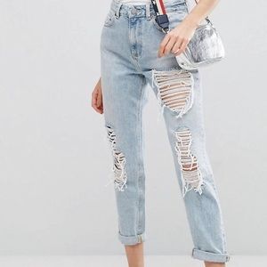 ASOS Ripped Mom Jeans